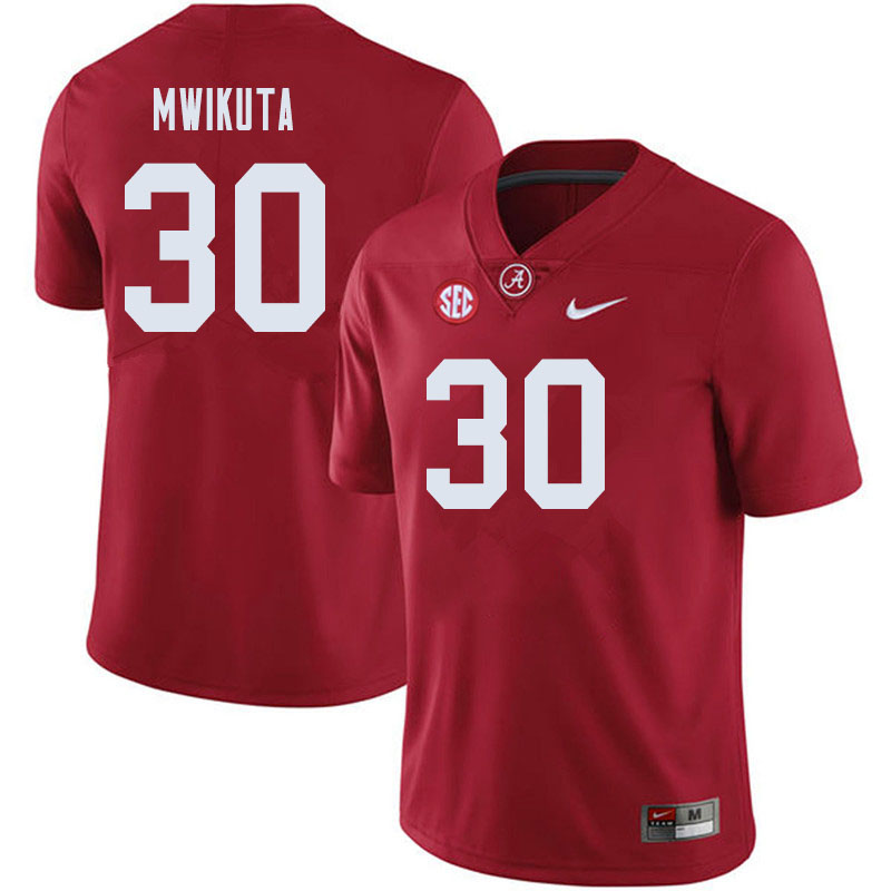 Men #30 King Mwikuta Alabama Crimson Tide College Football Jerseys Sale-Crimson